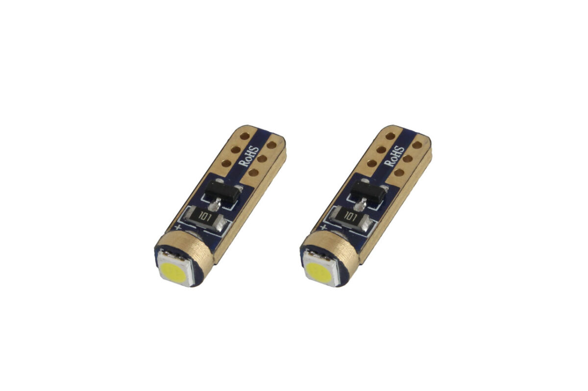 T5 ΛΑΜΠΑΚΙ STANDARD LED 12V - 0,5W - 5600K - 1 LED (ΛΕΥΚΟ/ΨΥΧΡΟ) AMiO - 2 ΤΕΜ. - Image 1
