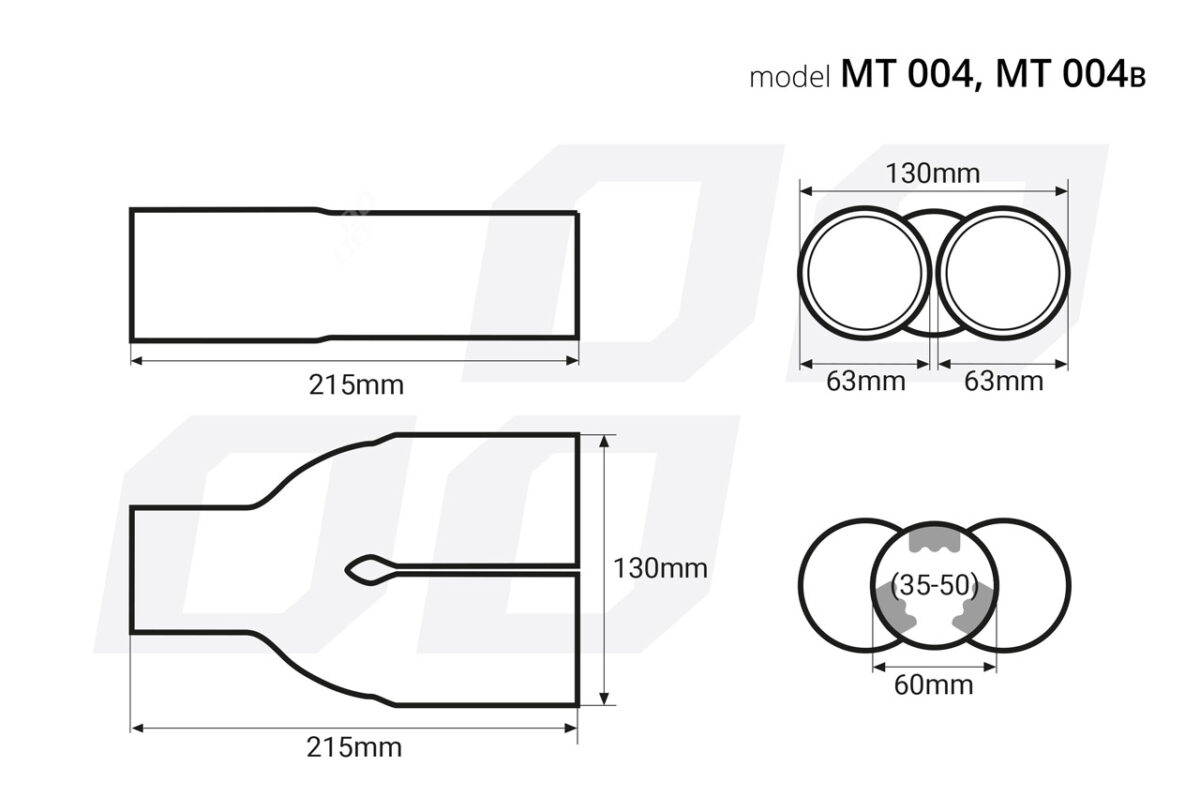 ΑΚΡΟ ΕΞΑΤΜΙΣΗΣ ΔΙΠΛΗ ΑΠΟΛΗΞΗ ΜΑΥΡΟ  130x215mm Φ35>50mm - Image 5