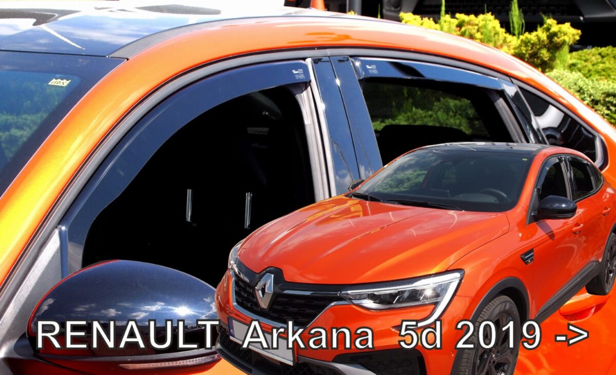 RENAULT ARKANA 5D 2019+  ΣΕΤ ΑΝΕΜΟΘΡΑΥΣΤΕΣ ΑΥΤΟΚΙΝΗΤΟΥ ΑΠΟ ΕΥΚΑΜΠΤΟ ΦΙΜΕ ΠΛΑΣΤΙΚΟ HEKO - 4 ΤΕΜ. - Image 1