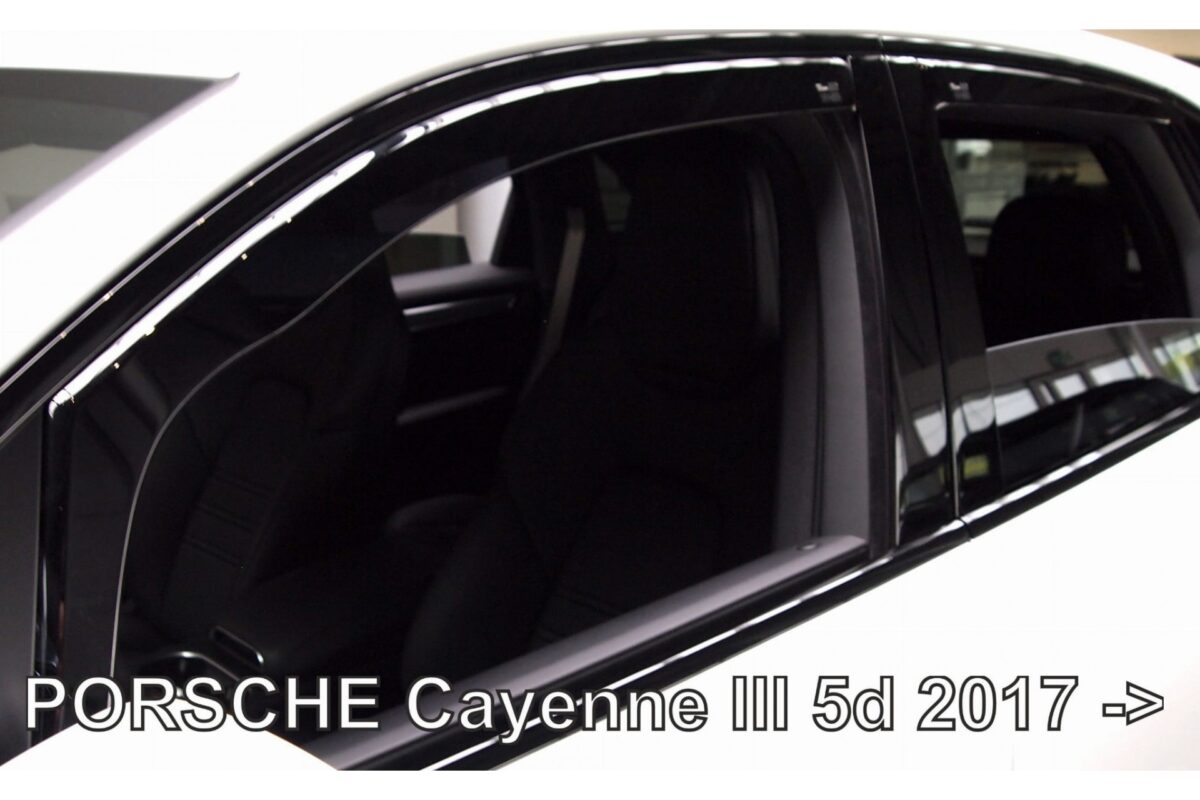 PORSCHE CAYENNE 5D 2017+ - ΑΝΕΜΟΘΡΑΥΣΤΕΣ ΣΕΤ ΑΝΕΜΟΘΡΑΥΣΤΕΣ ΑΥΤΟΚΙΝΗΤΟΥ ΑΠΟ ΕΥΚΑΜΠΤΟ ΦΙΜΕ ΠΛΑΣΤΙΚΟ HEKO - 4 ΤΕΜ. - Image 1