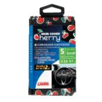ΚΑΛΥΜΜΑ ΤΙΜΟΝΙΟΥ SKIN-COVER CHERRY-CILIEGE(ΚΕΡΑΣΙΑ) 35/37cm(S) ΜΑΥΡΟ ΕΛΑΣΤΙΚΟ ΠΟΛΥΕΣΤΕΡΙΚΟ 2mm ΠΑΧΟΣ - Image 3