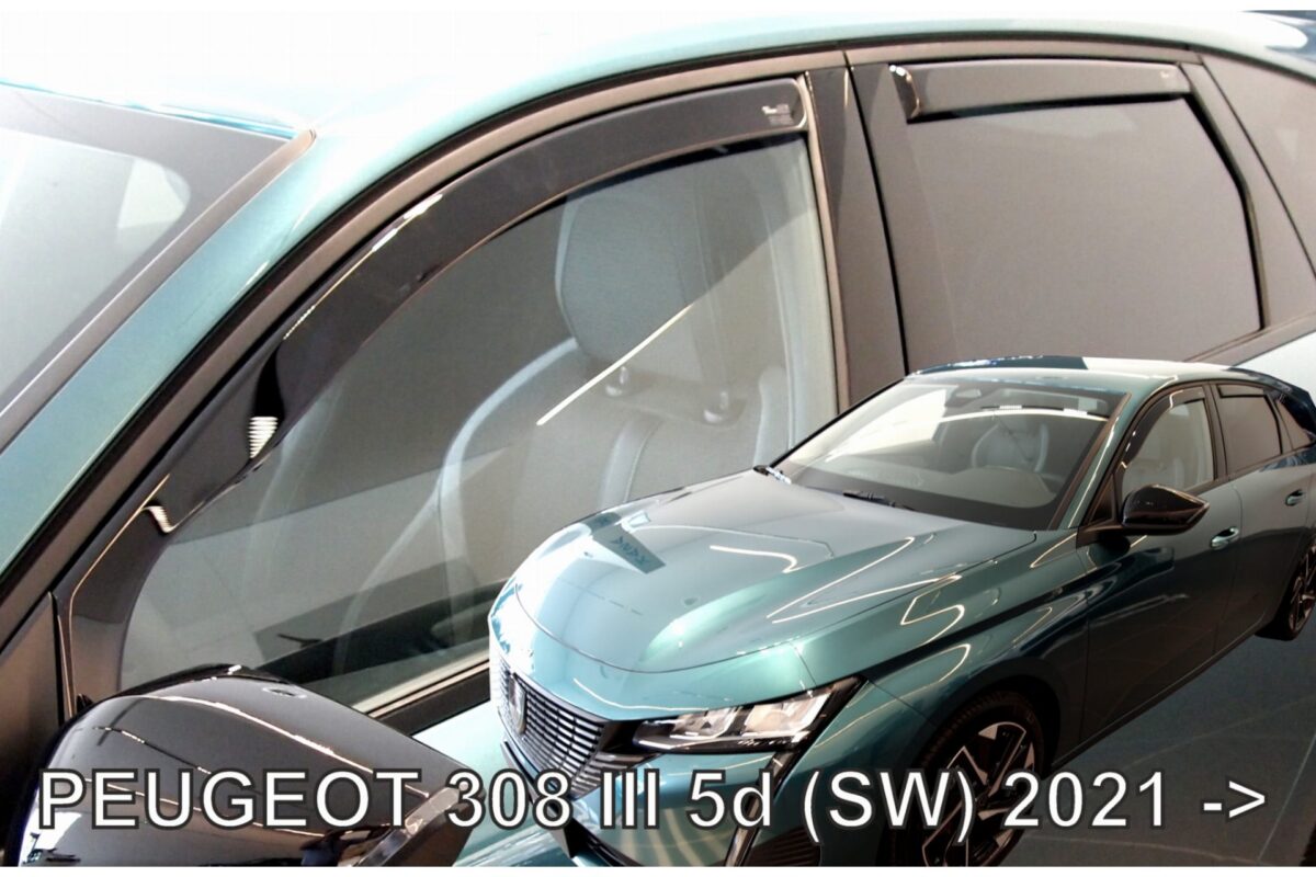 PEUGEOT 308 5D SW 2021+ ΣΕΤ ΑΝΕΜΟΘΡΑΥΣΤΕΣ ΑΥΤΟΚΙΝΗΤΟΥ ΑΠΟ ΕΥΚΑΜΠΤΟ ΦΙΜΕ ΠΛΑΣΤΙΚΟ HEKO - 4 ΤΕΜ. - Image 1