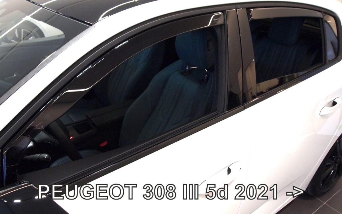 PEUGEOT 308 5D 2021+ ΣΕΤ ΑΝΕΜΟΘΡΑΥΣΤΕΣ ΑΥΤΟΚΙΝΗΤΟΥ ΑΠΟ ΕΥΚΑΜΠΤΟ ΦΙΜΕ ΠΛΑΣΤΙΚΟ HEKO - 4 ΤΕΜ. - Image 1