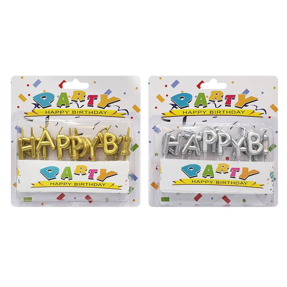 Κεριά Happy Birthday Χρυσό-Ασημί  Homie 3767-ΣΕΤ(1) - Image 1
