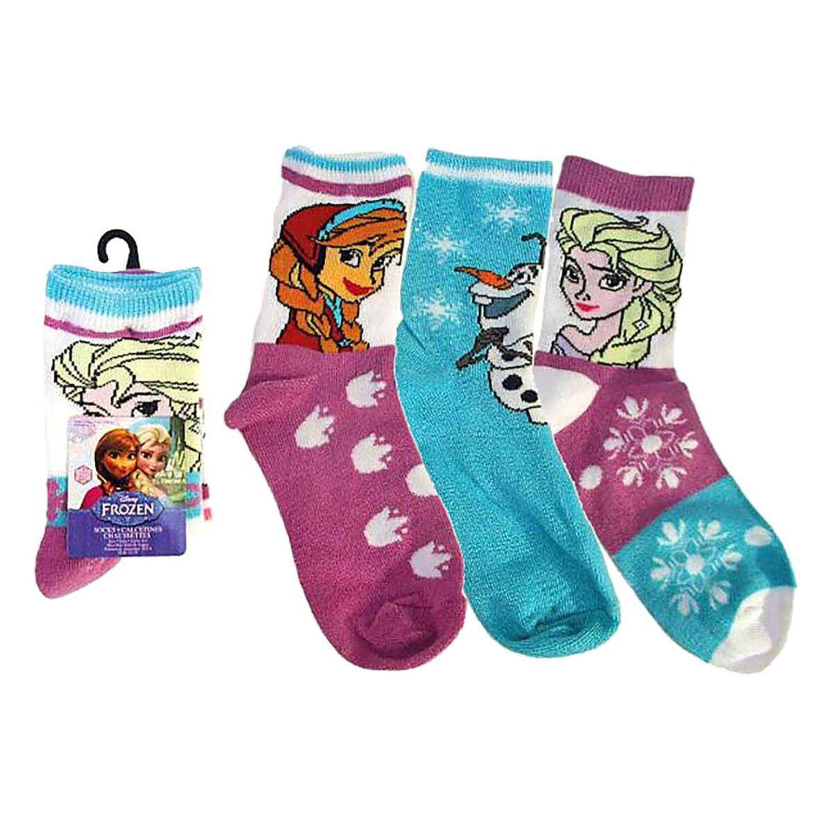 ΚΑΛΤΣΕΣ ΗΜΙΚΟΝΤΕΣ FROZEN ΣΕΤ=3 ΖΕΥΓΑΡΙΑ 1 SIZE (No:32-35) Disney 701570623513-ΣΕΤ(5) - Image 1