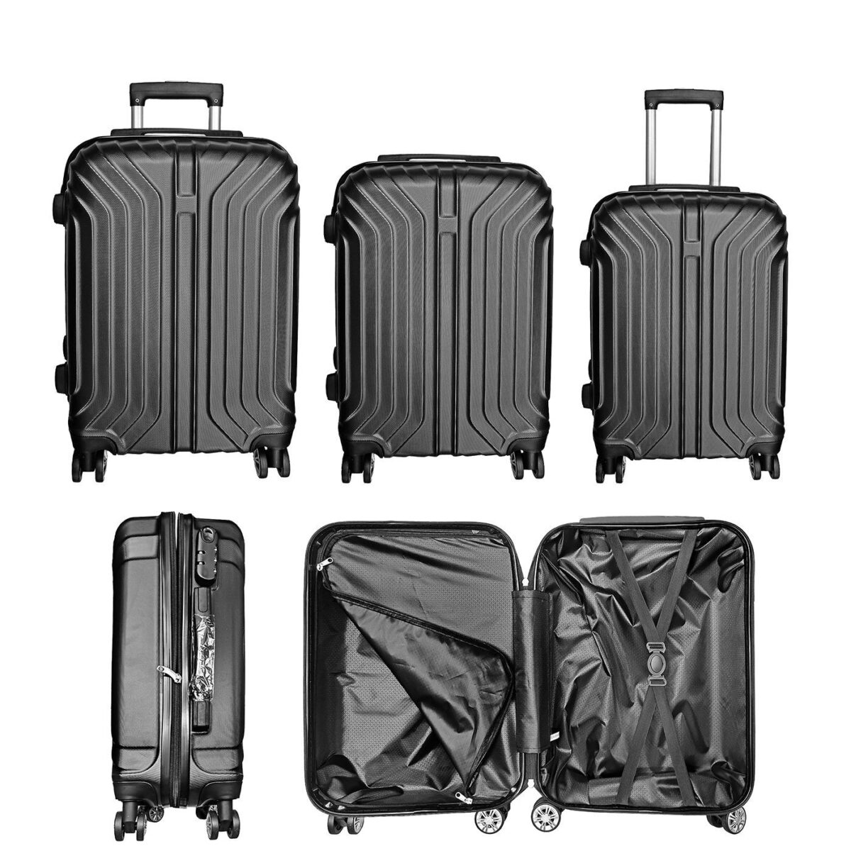 ΒΑΛΙΤΣΕΣ ABS ΣΕΤ=3ΤΕΜ 55x35x20cm  / 65x40x24cm / 74x45x29cm 4teen4ty 40763-ΣΕΤ(1) - Image 1