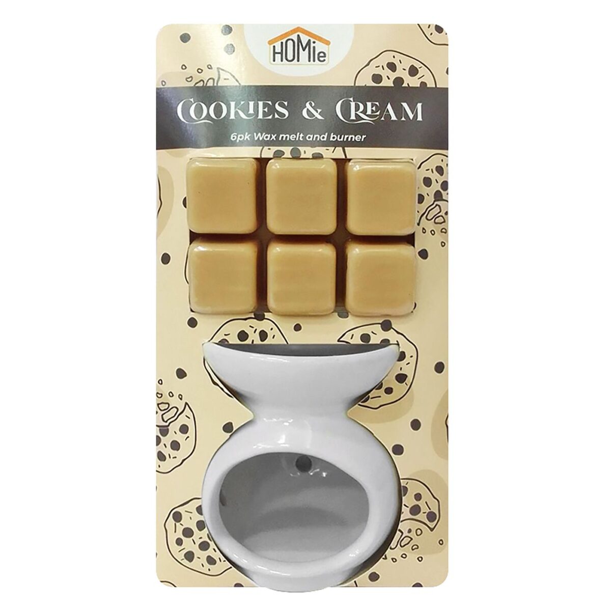 ΒΑΣΗ ΜΕ ΑΡΩΜΑΤΙΚΟ WAX MELT COOKIES & CREAM 6 ΚΥΒΟΙ  Homie 423058-ΣΕΤ(1) - Image 1