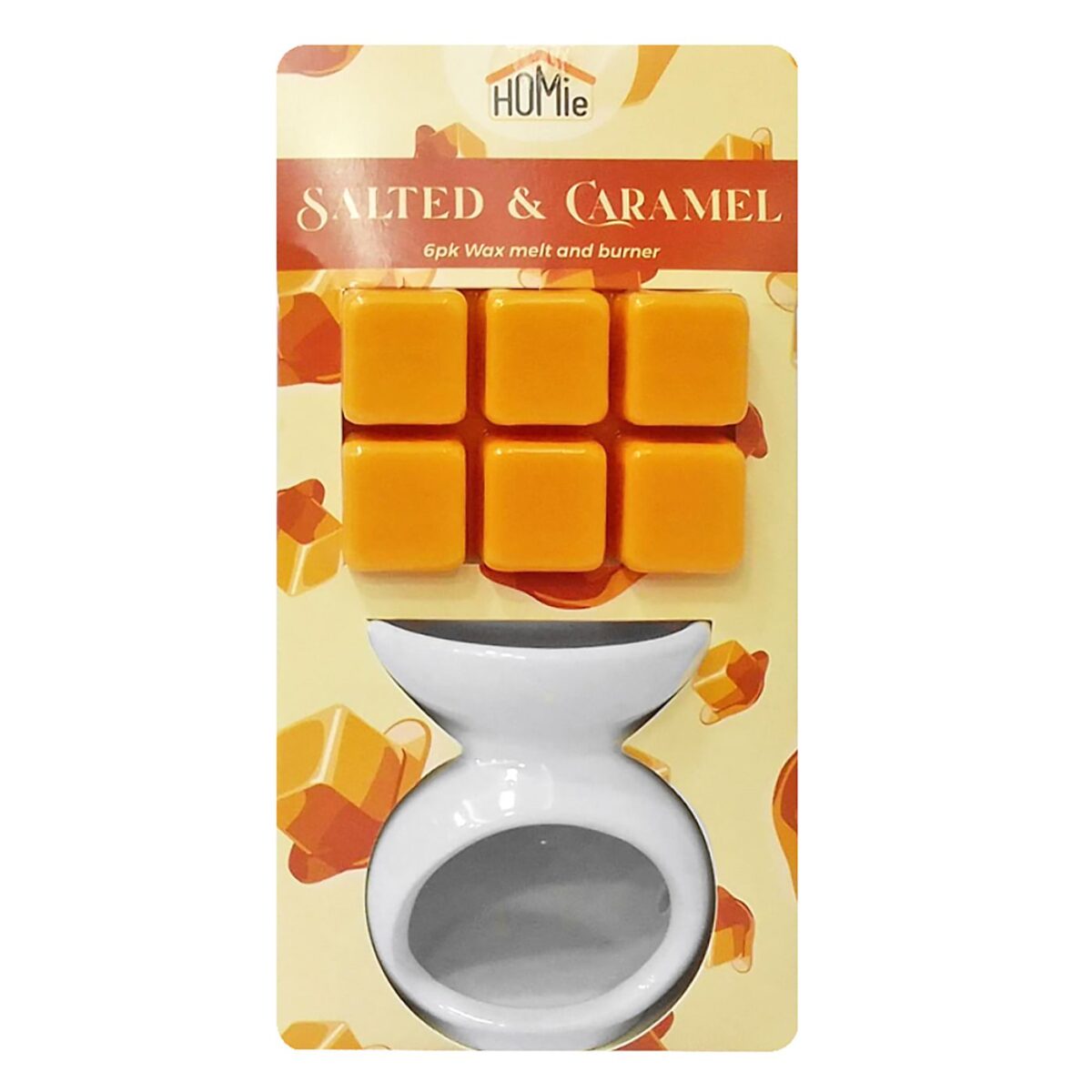 ΒΑΣΗ ΜΕ ΑΡΩΜΑΤΙΚΟ WAX MELT SALTED CARAMEL 6 ΚΥΒΟΙ  Homie 423059-ΣΕΤ(1) - Image 1