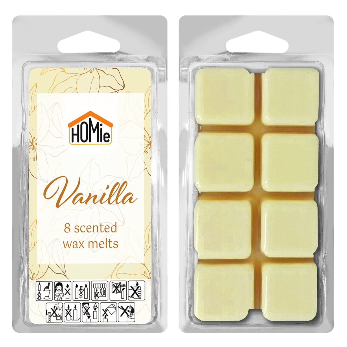 ΑΡΩΜΑΤΙΚΟ WAX MELT ΒΑΝΙΛΙΑ ΣΕΤ=8 ΚΥΒΟΙ 80gr Homie 57482-ΣΕΤ(1) - Image 1