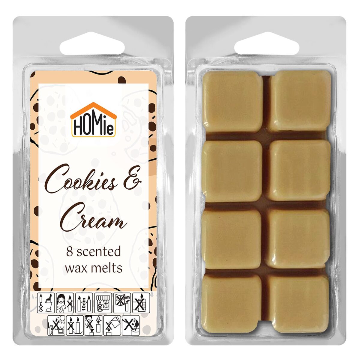 ΑΡΩΜΑΤΙΚΟ WAX MELT COOKIES & CREAM ΣΕΤ=8 ΚΥΒΟΙ 80gr Homie 57483-ΣΕΤ(1) - Image 1