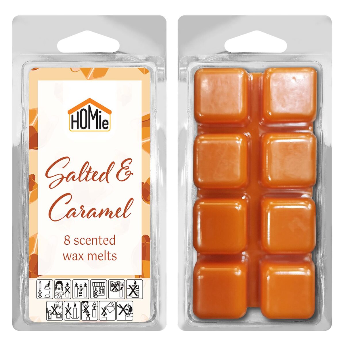 ΑΡΩΜΑΤΙΚΟ WAX MELT SALTED CARAMEL ΣΕΤ=8 ΚΥΒΟΙ 80gr Homie 57484-ΣΕΤ(1) - Image 1
