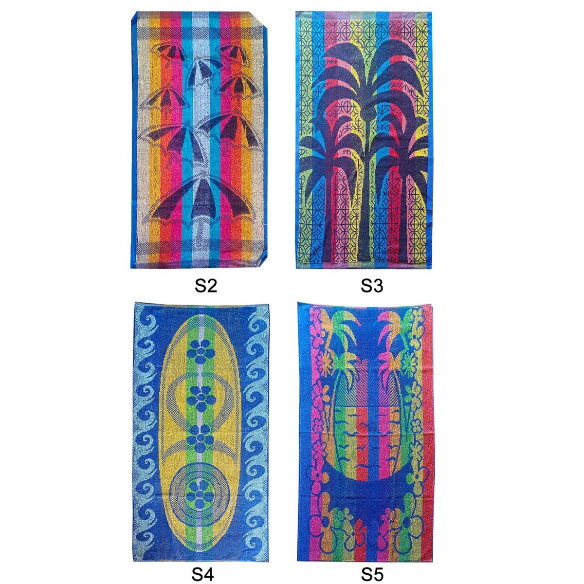Πετσέτα Θαλάσσης Ζακάρ Πολύχρωμη 75x150cm  ~300gr SummerTiempo 622719-ΤΕΜ(1) - Image 1