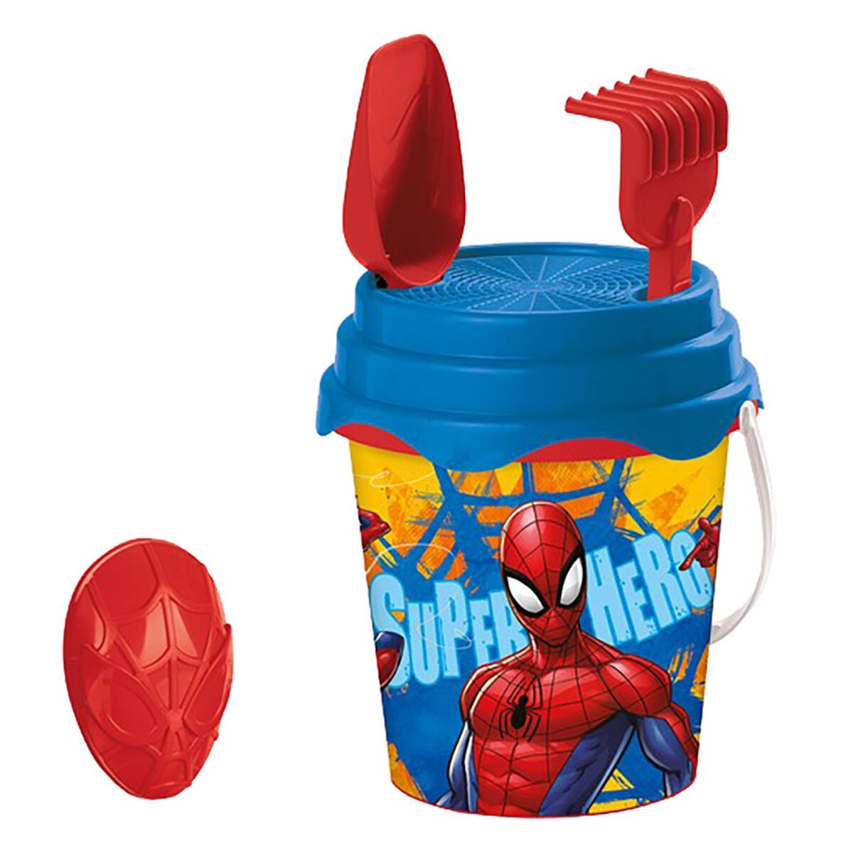 Κουβαδάκι με Αξεσουάρ Spiderman σετ 5 τεμ Φ17cm Mondo 18602-ΣΕΤ(1) - Image 1
