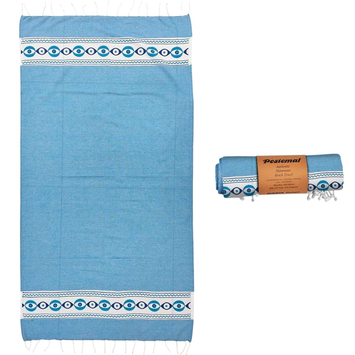 Πετσέτα Θαλάσσης Pestemal Ματάκια σε Σειρά ~280g 90x180cm SummerTiempo 623188-ΤΕΜ(1) - Image 1