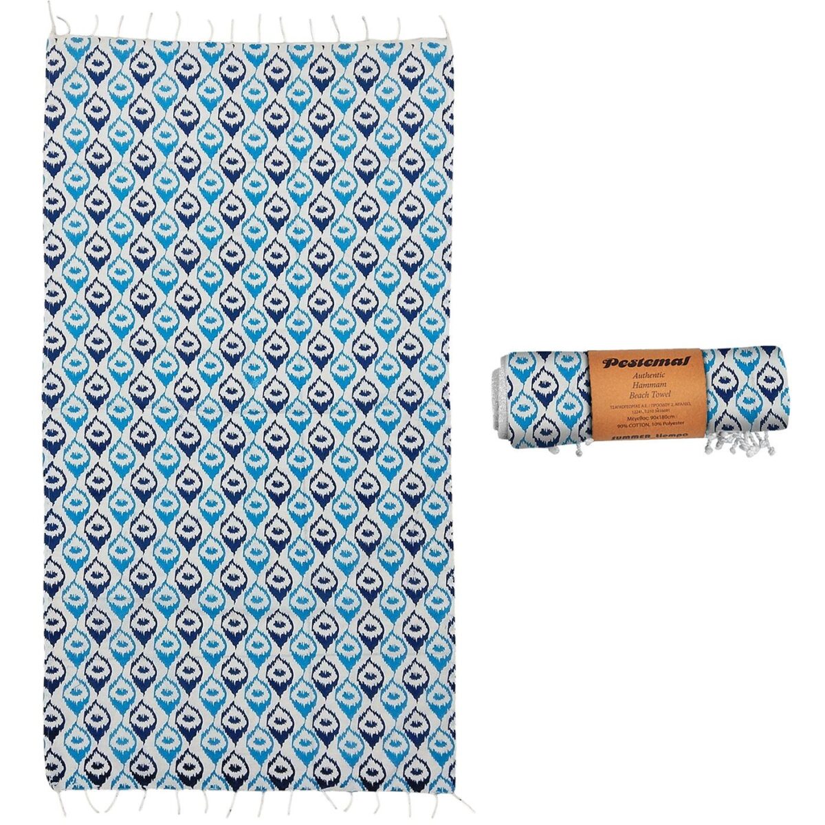 Πετσέτα Θαλάσσης Pestemal Full Ματάκια ~280g 90x180cm SummerTiempo 623194-ΤΕΜ(1) - Image 1
