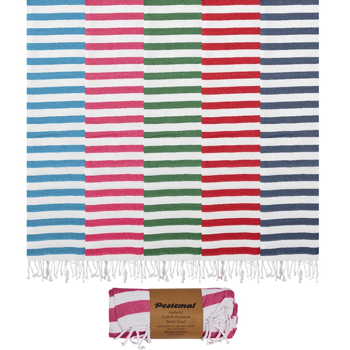Πετσέτα Θαλάσσης Pestemal Ριγέ ~280g 90x180cm SummerTiempo 62841-ΤΕΜ(1) - Image 1
