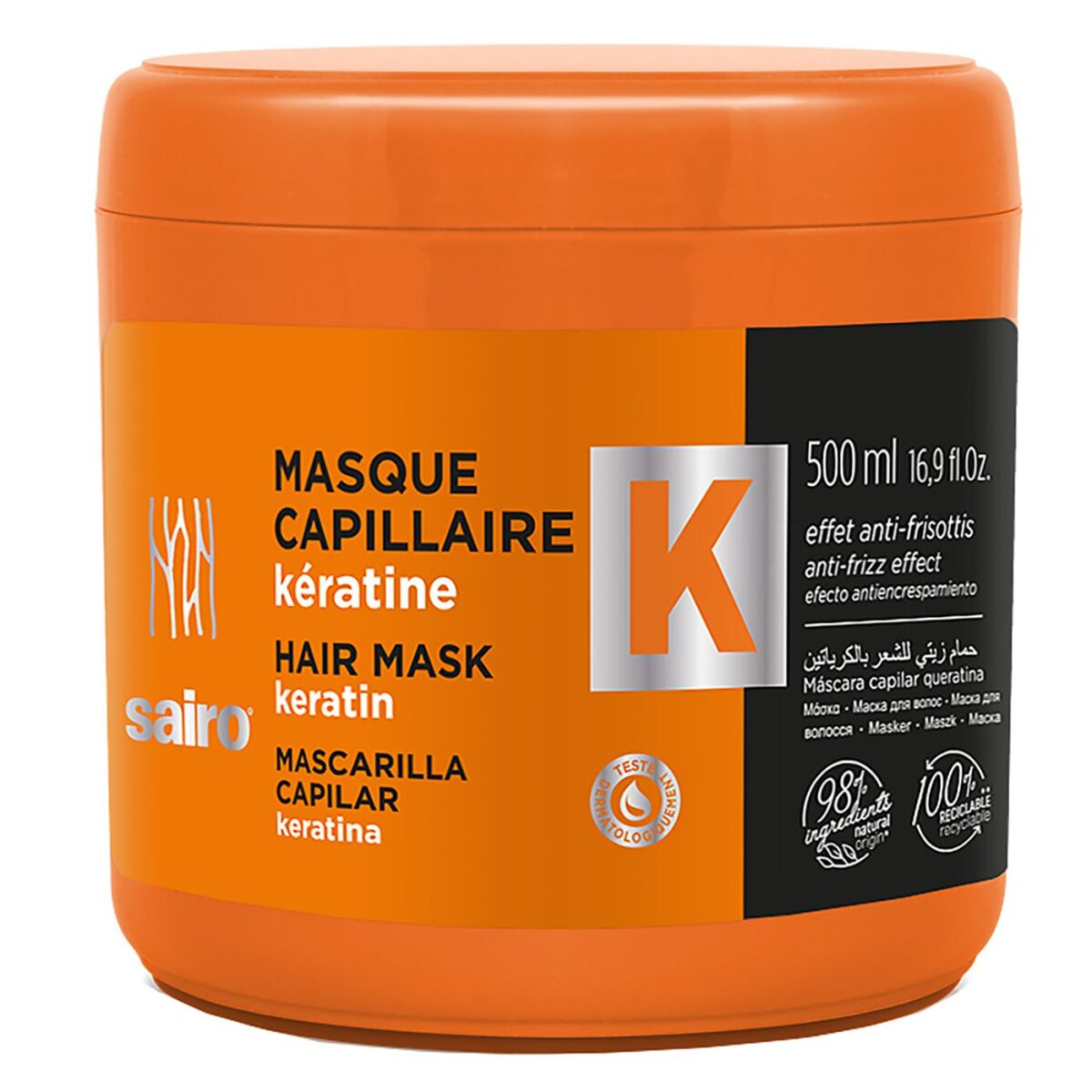 ΜΑΣΚΑ ΜΑΛΛΙΩΝ ΜΕ ΚΕΡΑΤΙΝΗ SAIRO 500ml SAIRO 5263-ΤΕΜ(9) - Image 1