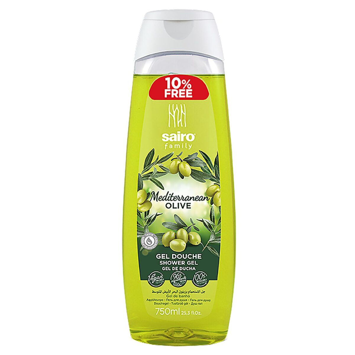 ΑΦΡΟΛΟΥΤΡΟ MEDITERRANEAN OLIVE SAIRO 750ml SAIRO 8743-ΤΕΜ(12) - Image 1