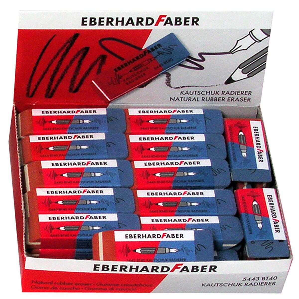 ΓΟΜΑ FABER ΠΑΚ=40ΤΕΜ ΔΙΧΡΩΜΗ  FABER 5854-43-ΠΑΚ(1) - Image 1