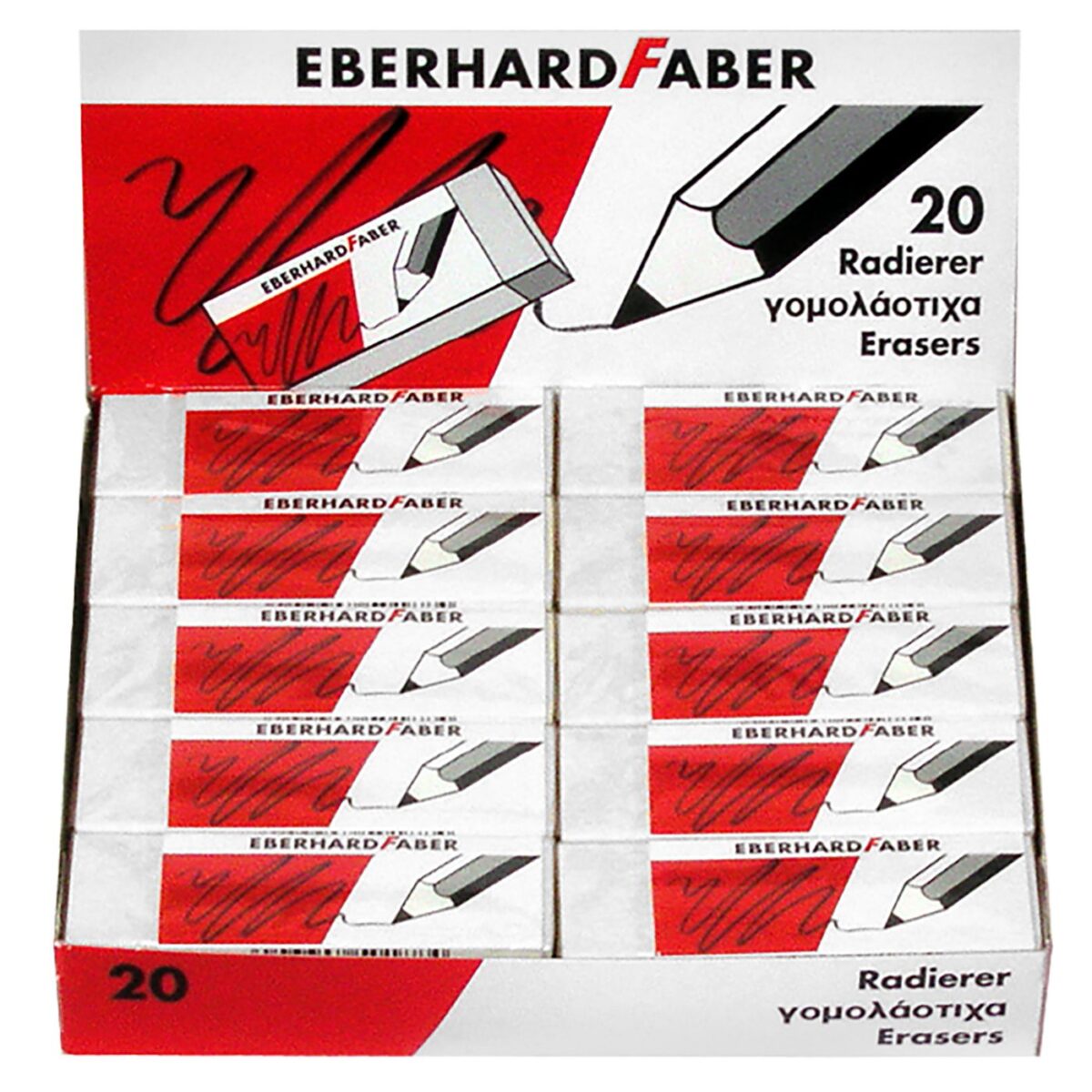 ΓΟΜΑ FABER ΛΕΥΚΗ ΠΑΚ=20ΤΕΜ  FABER 5280-Β-ΠΑΚ(1) - Image 1
