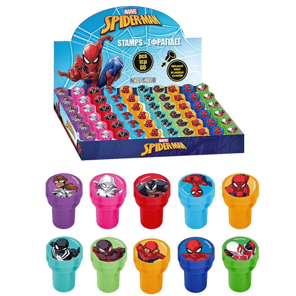 Σφραγίδα spiderman 10 σχέδια  SPIDERMAN 000500934-ΤΕΜ(60) - Image 1