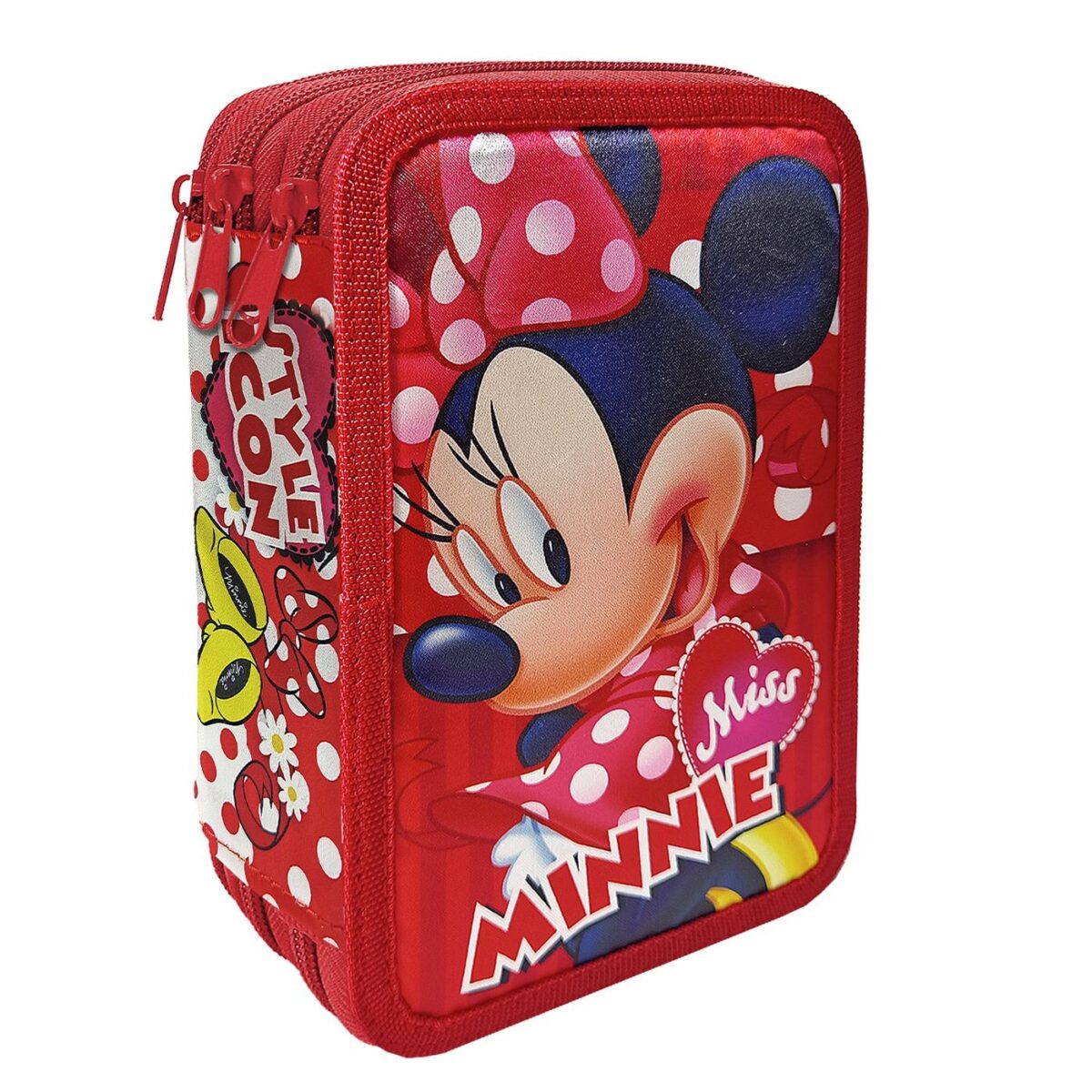 Κασετίνα Γεμάτη Τριπλή Minnie 19,5x12,5x7cm Disney 1004Ε-9777-ΤΕΜ(1) - Image 1