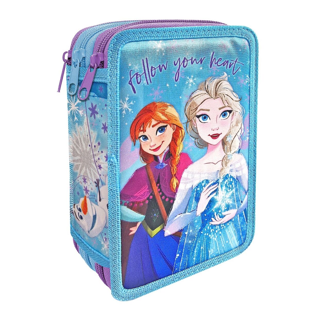 Κασετίνα Γεμάτη Τριπλή Frozen 19,5x12,5x7cm Disney L532P-97232-ΤΕΜ(1) - Image 1