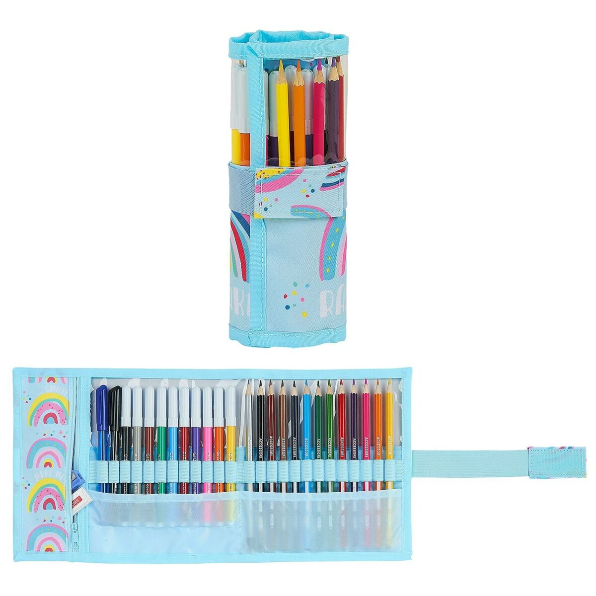 Κασετίνα Βαρελάκι Γεμάτη 27τεμ Glowlab Rainbow 20x7x7cm JustNote 702887-ΤΕΜ(1) - Image 1