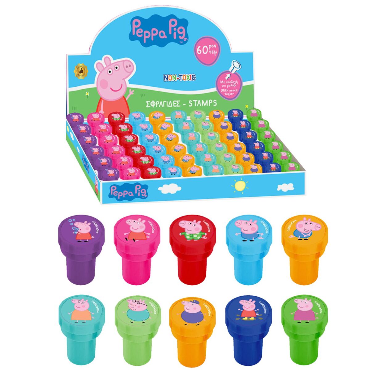 Σφραγίδα peppa 10 σχέδια  PEPPA 000482696-ΤΕΜ(60) - Image 1