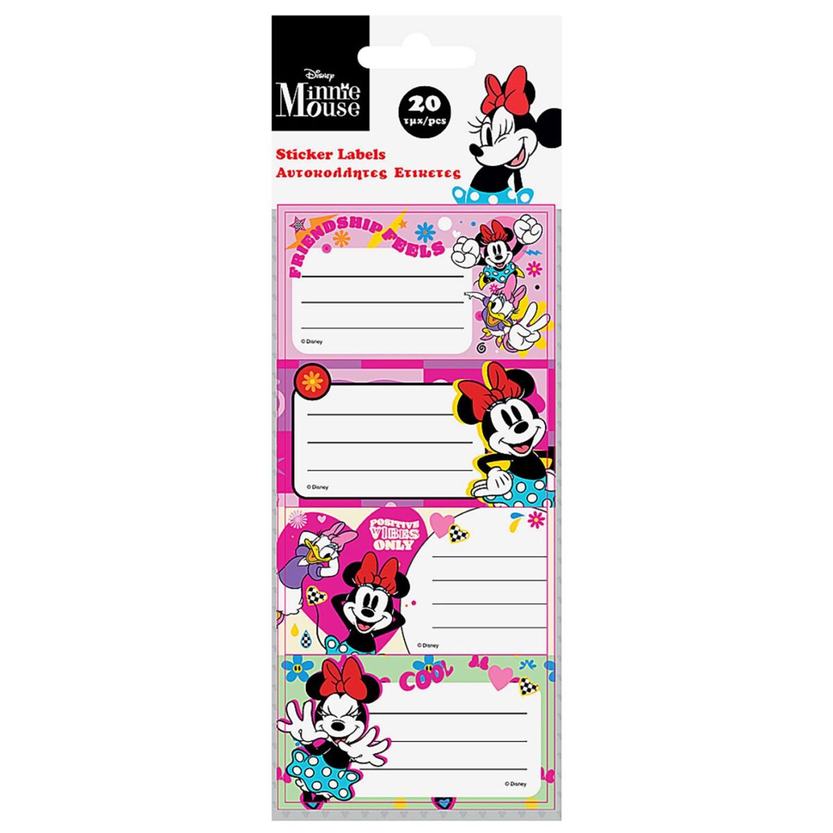 ΕΤΙΚΕΤΕΣ MINNIE ΣΕΤ=5 ΦΥΛΛΑ 20 ΕΤΙΚΕΤΕΣ  Disney-ΣΕΤ(10) - Image 1