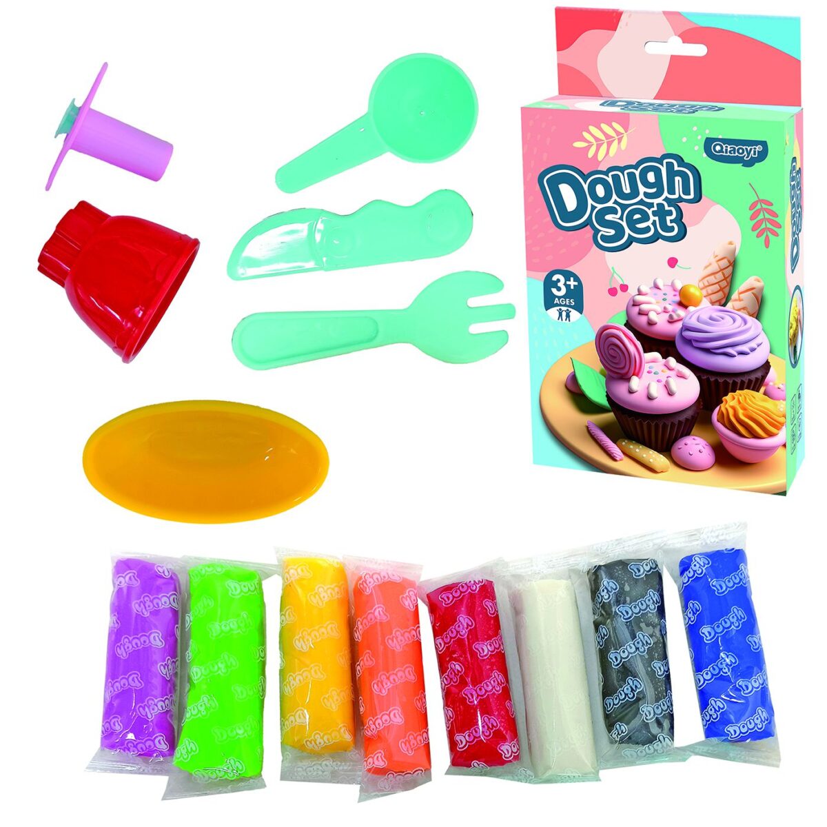 ΖΥΜΑΡΑΚΙΑ 8 ΧΡΩΜΑΤΑ ΣΕ ΚΟΥΤΙ ΜΕ ΕΡΓΑΛΕΙΑ CUP CAKE 160gr net(8x20g),  22x13x5cm Justnote 703331-ΣΕΤ(1) - Image 1