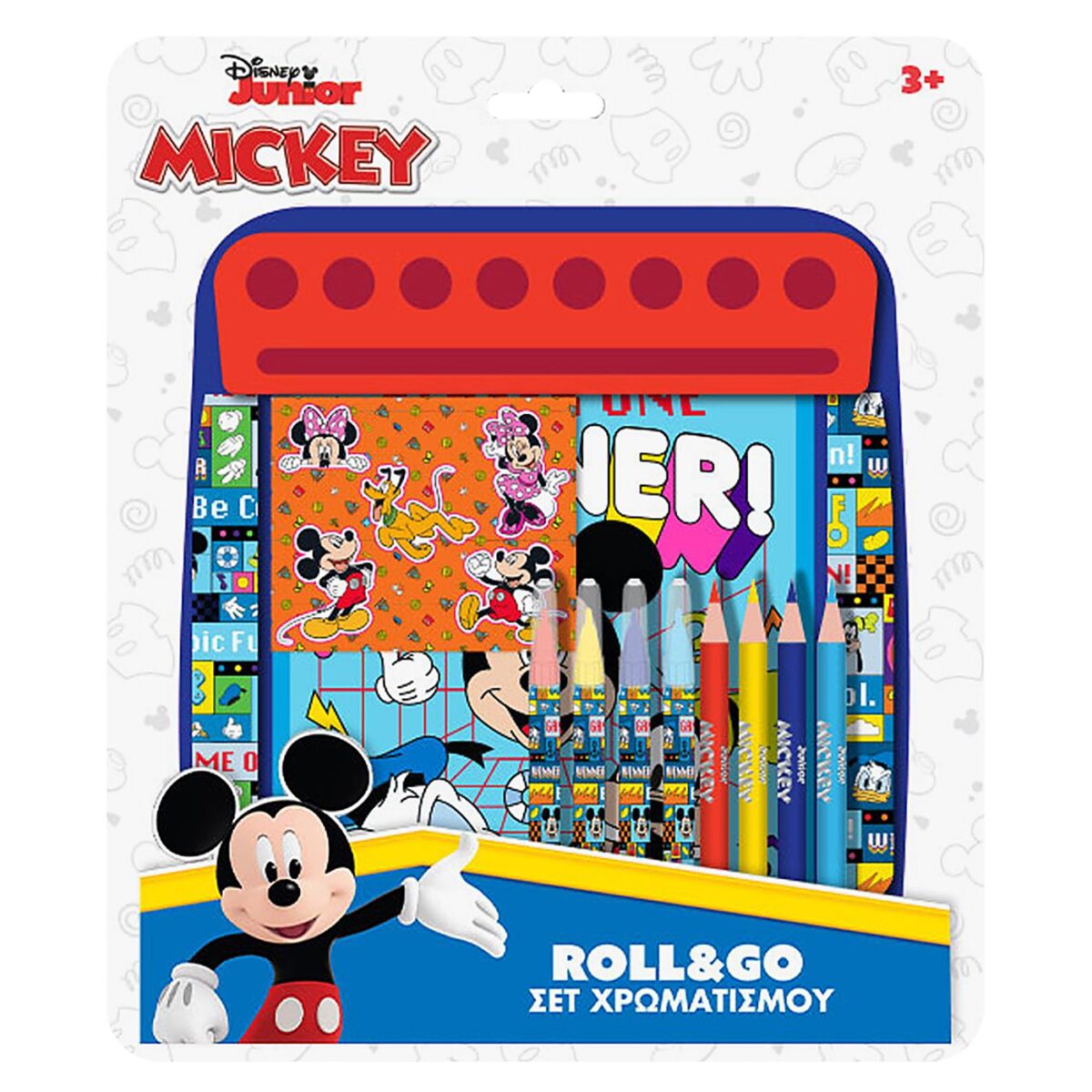 Σετ χρωματισμού roll & go mickey-minnie 24.5x21cm Disney 000563713-ΣΕΤ(1) - Image 1