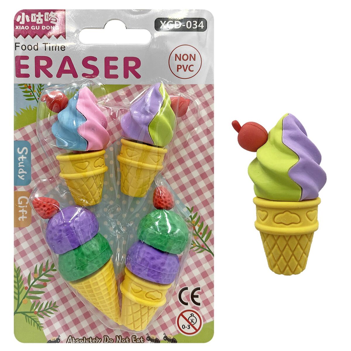 ΓΟΜΕΣ 3D CUPCAKE 4ΤΕΜ ~3cm Justnote 703391-ΚΑΡ(24) - Image 2
