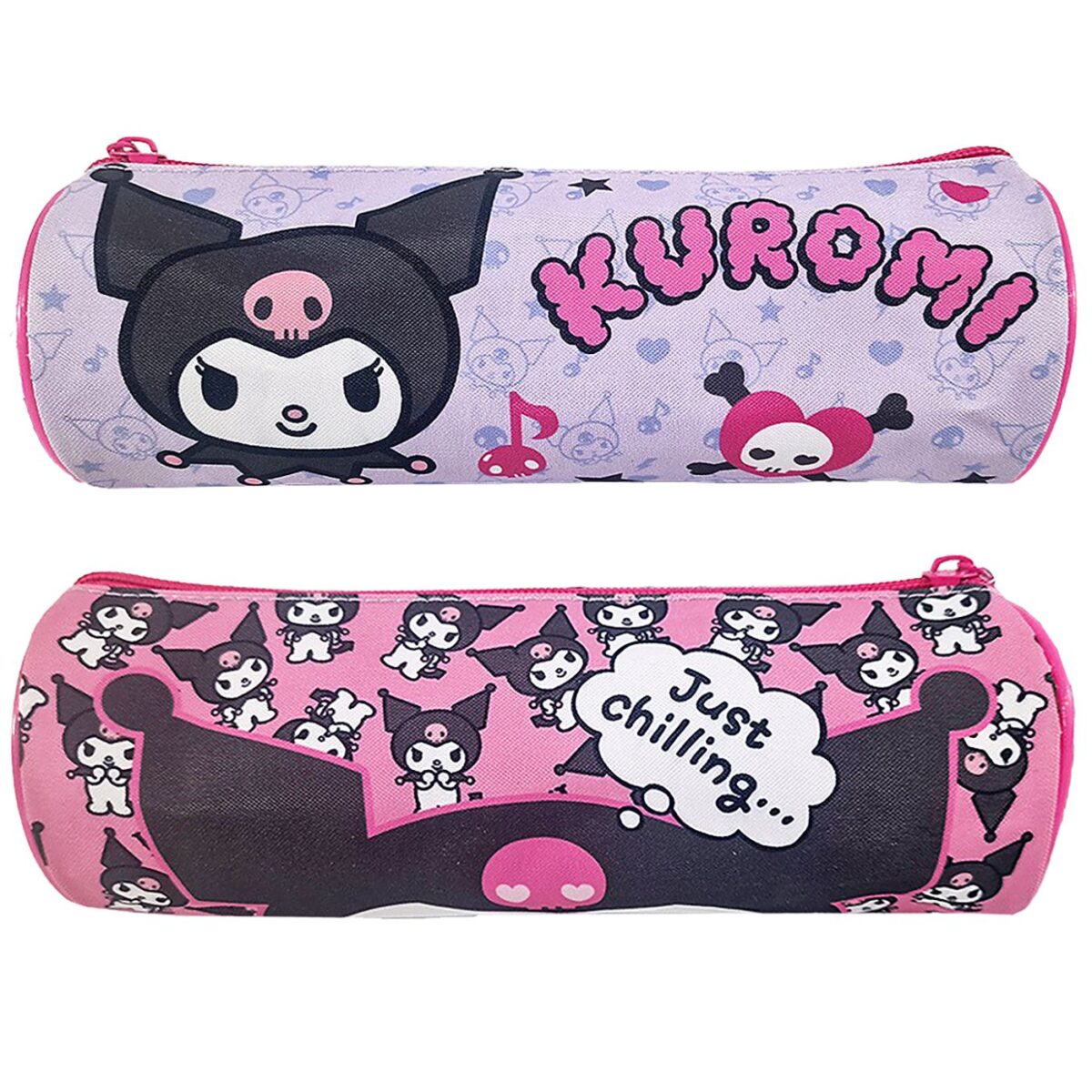 Κασετίνα Βαρελάκι Kuromi 23x8cm Kuromi 1010E-4251-ΤΕΜ(1) - Image 1