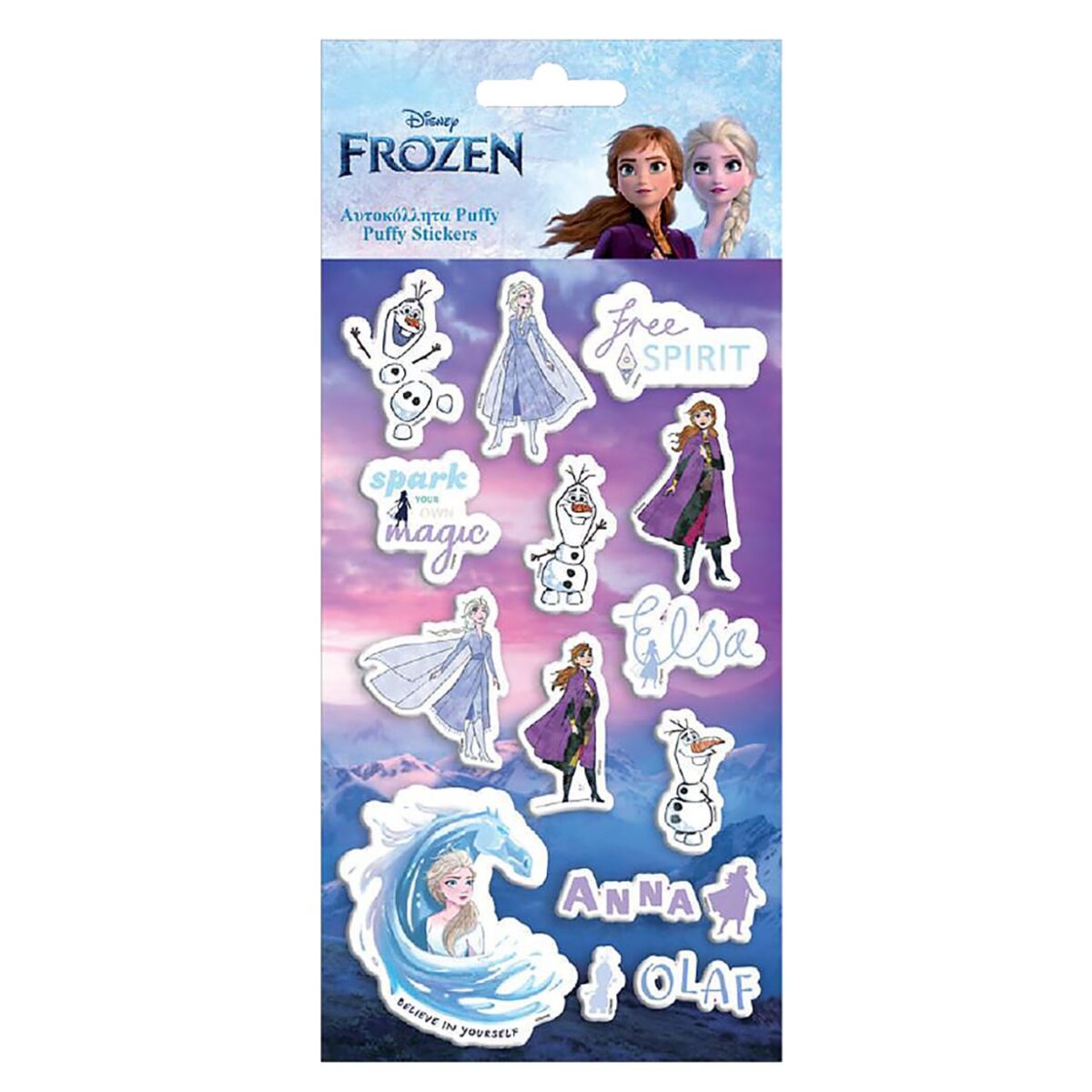 Αυτοκόλλητα puffy frozen 2 22x10cm Disney 000562870-ΤΕΜ(12) - Image 1