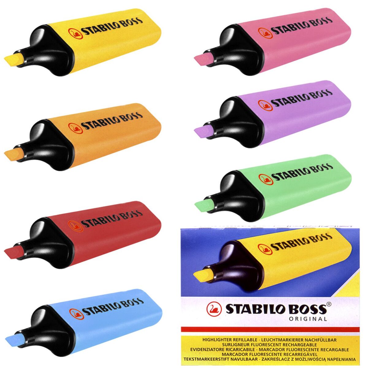 ΜΑΡΚΑΔΟΡΟΣ ΥΠΟΓΡΑΜΜΙΣΕΩΣ STABILO BOSS ORIGINAL 5mm  STABILO 70/24-ΤΕΜ(10) - Image 1