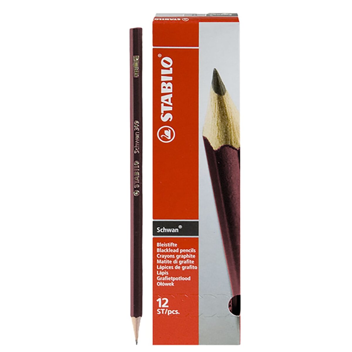 Μολύβι stabilo κόκκινο πακ=12τ  STABILO-ΔΩΔ(1) - Image 1