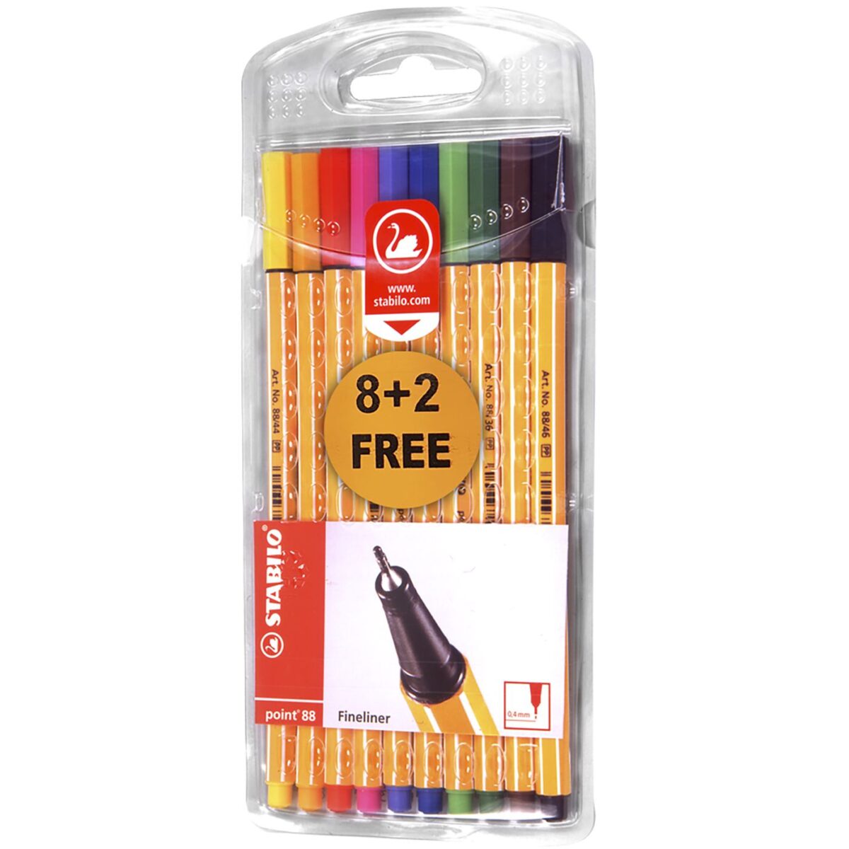 ΜΑΡΚΑΔΟΡΑΚΙ STABILO POINT 0.4mm ΣΕΤ=10ΤΕΜ  STABILO EA8810-ΣΕΤ(1) - Image 1