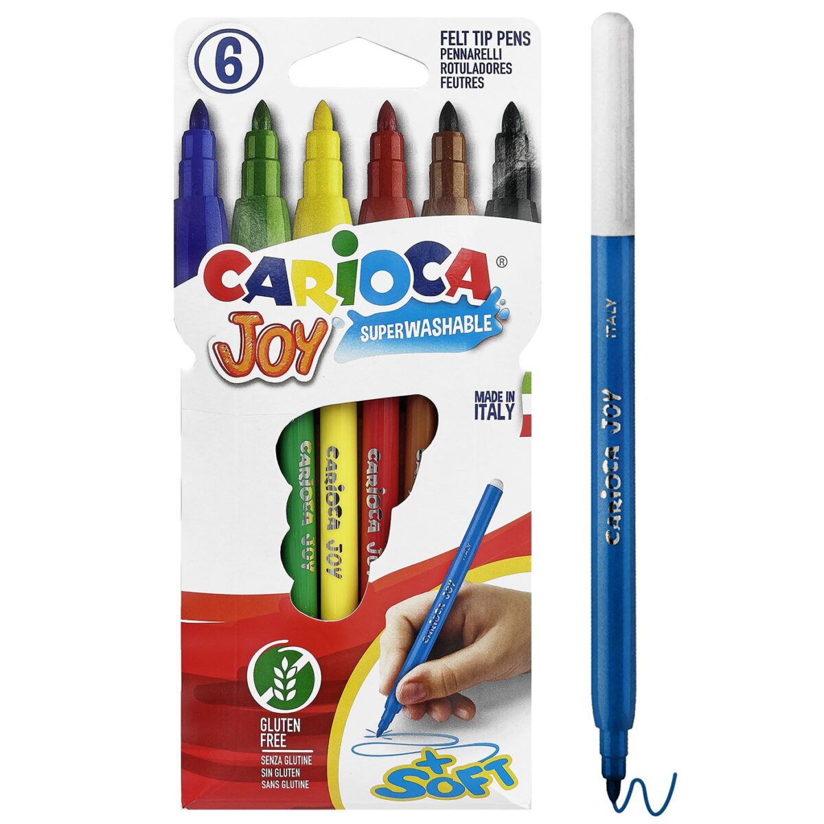 ΜΑΡΚΑΔΟΡΟΙ CARIOCA JOY 2.6mm ΣΕΤ=6 ΧΡΩΜΑΤΑ  Carioca 40549-ΣΕΤ(1) - Image 1