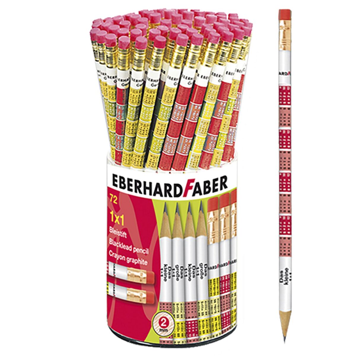 ΜΟΛΥΒΙ ΓΟΜΑ ΠΡΟΠΑΙΔΕΙΑ ΠΑΚ=72ΤΕΜ  FABER 5118-72-ΠΑΚ(1) - Image 1