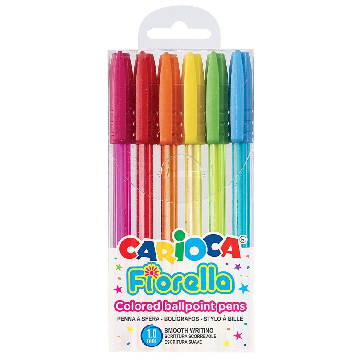 ΣΤΥΛΟ CARIOCA FIORELLA 6 ΧΡΩΜΑΤΑ BALLPOINT 1.0mm  Carioca 42774-ΣΕΤ(1) - Image 1