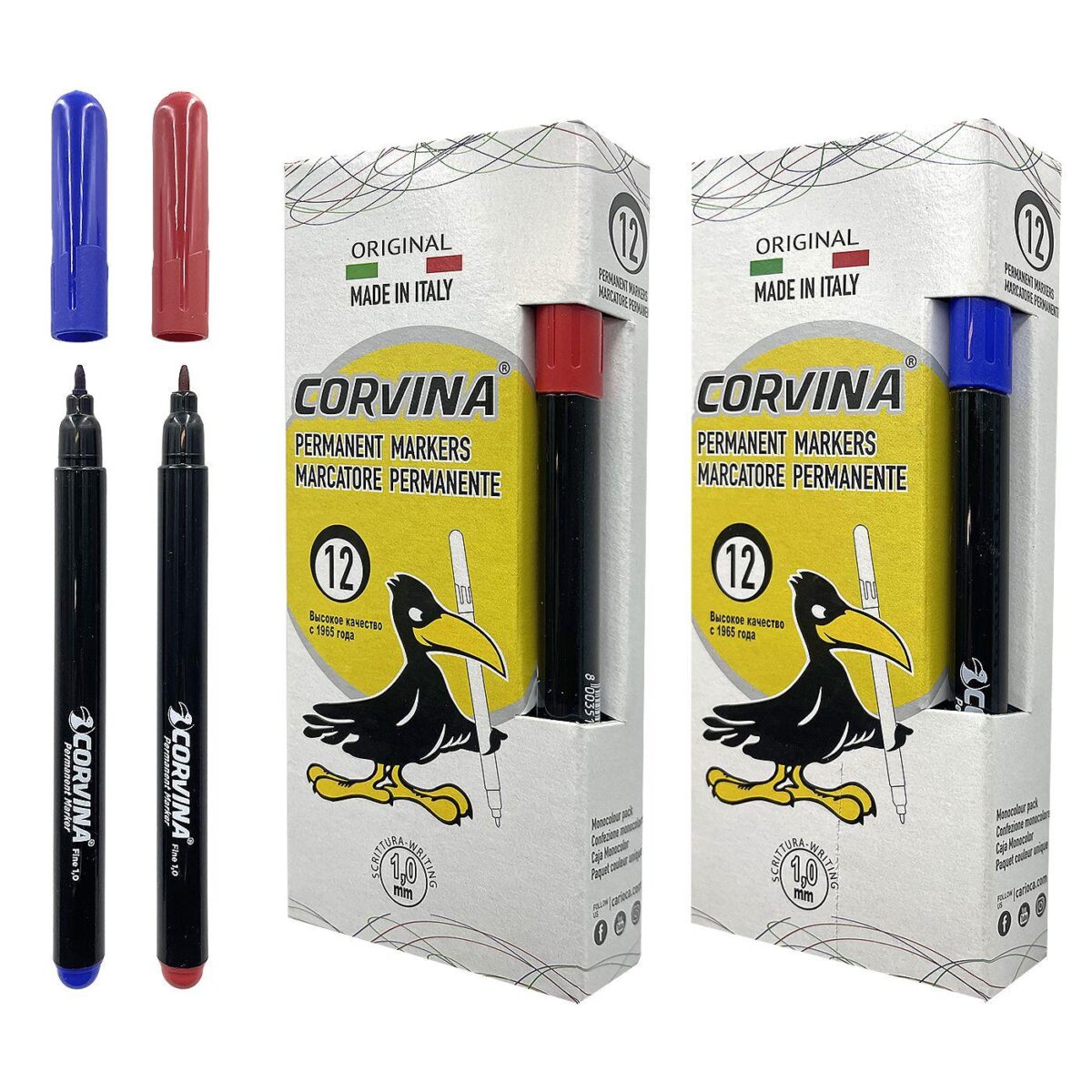 ΜΑΡΚΑΔΟΡΑΚΙ ΑΝΕΞΙΤΗΛΟ CORVINA 1mm  Carioca 42953-01-ΤΕΜ(12) - Image 1