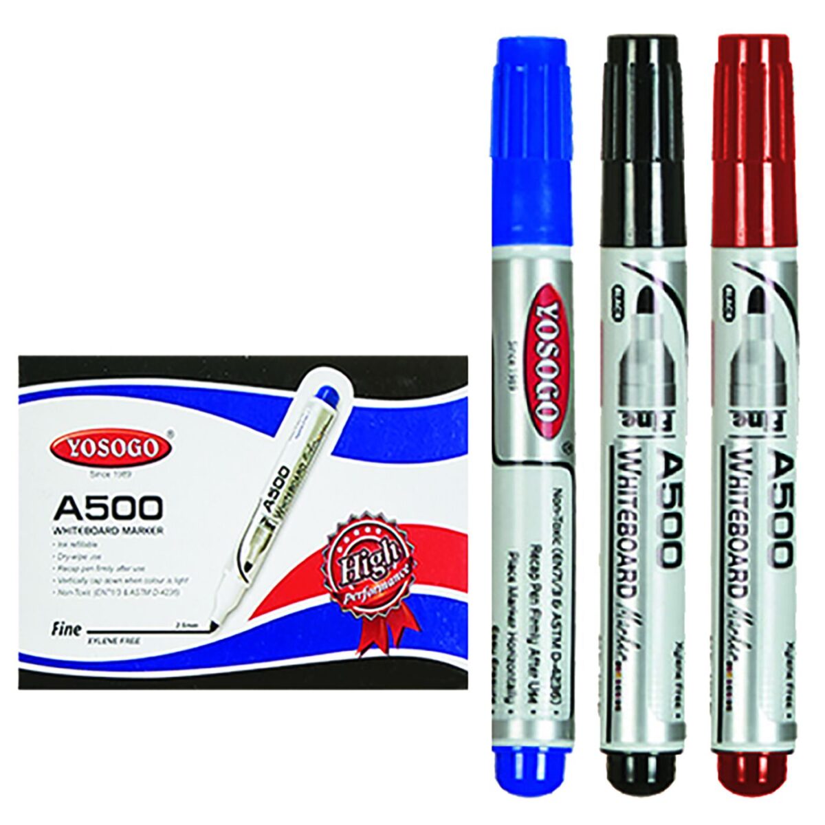 ΜΑΡΚΑΔΟΡΟΣ ΑΣΠΡΟΠΙΝΑΚΑ YOSOGO 2.5mm  Justnote 80762-ΤΕΜ(12) - Image 1
