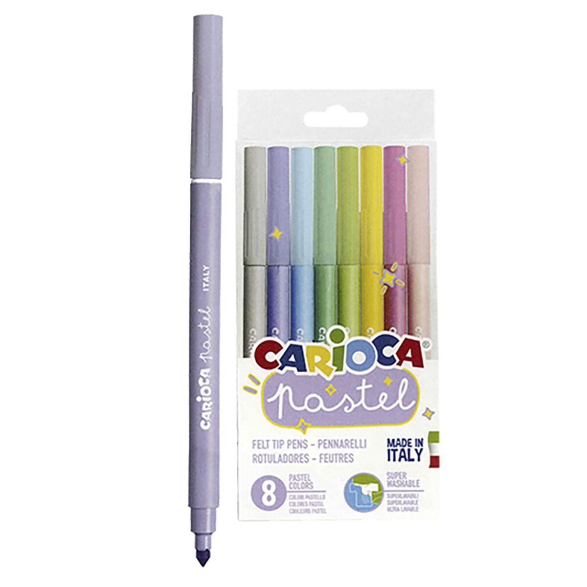 ΜΑΡΚΑΔΟΡΟΙ CARIOCA PASTEL 8 ΧΡΩΜΑΤΩΝ  Carioca 43032-ΣΕΤ(24) - Image 1