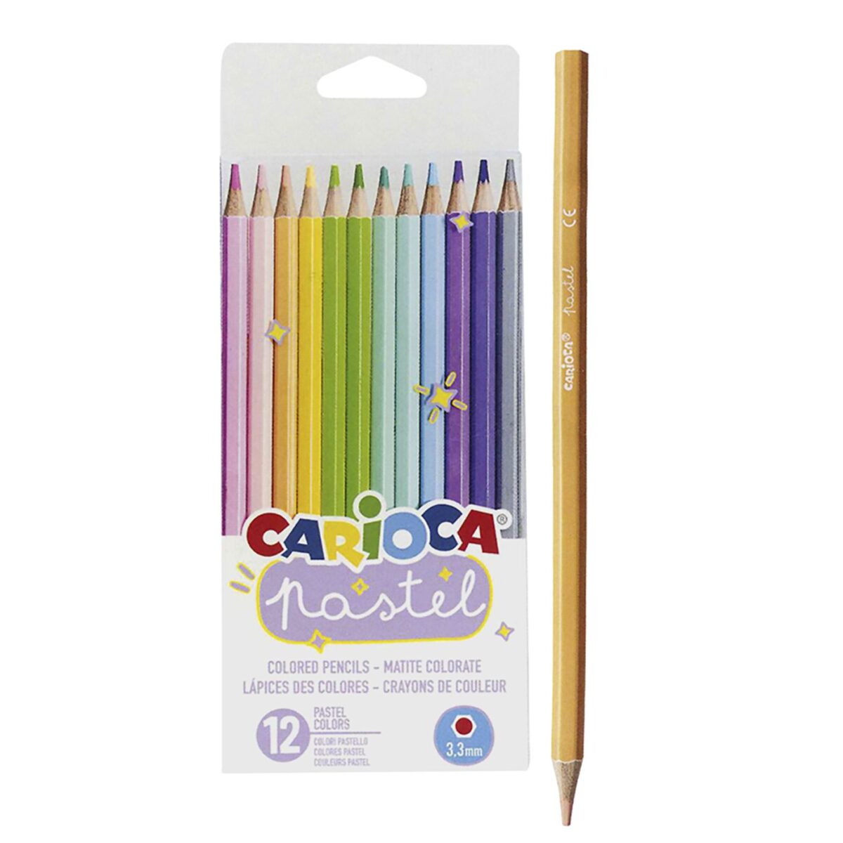 ΞΥΛΟΜΠΟΓΙΕΣ CARIOCA PASTEL 12 ΧΡΩΜΑΤΩΝ  Carioca 43034-ΣΕΤ(12) - Image 1
