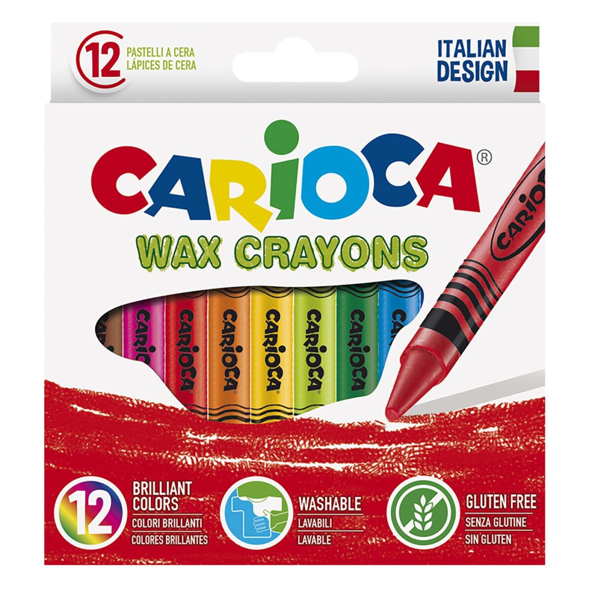 ΚΗΡΟΜΠΟΓΙΑ CARIOCA ΣΕΤ=12ΧΡΩΜ.  Carioca 42365-ΣΕΤ(12) - Image 1