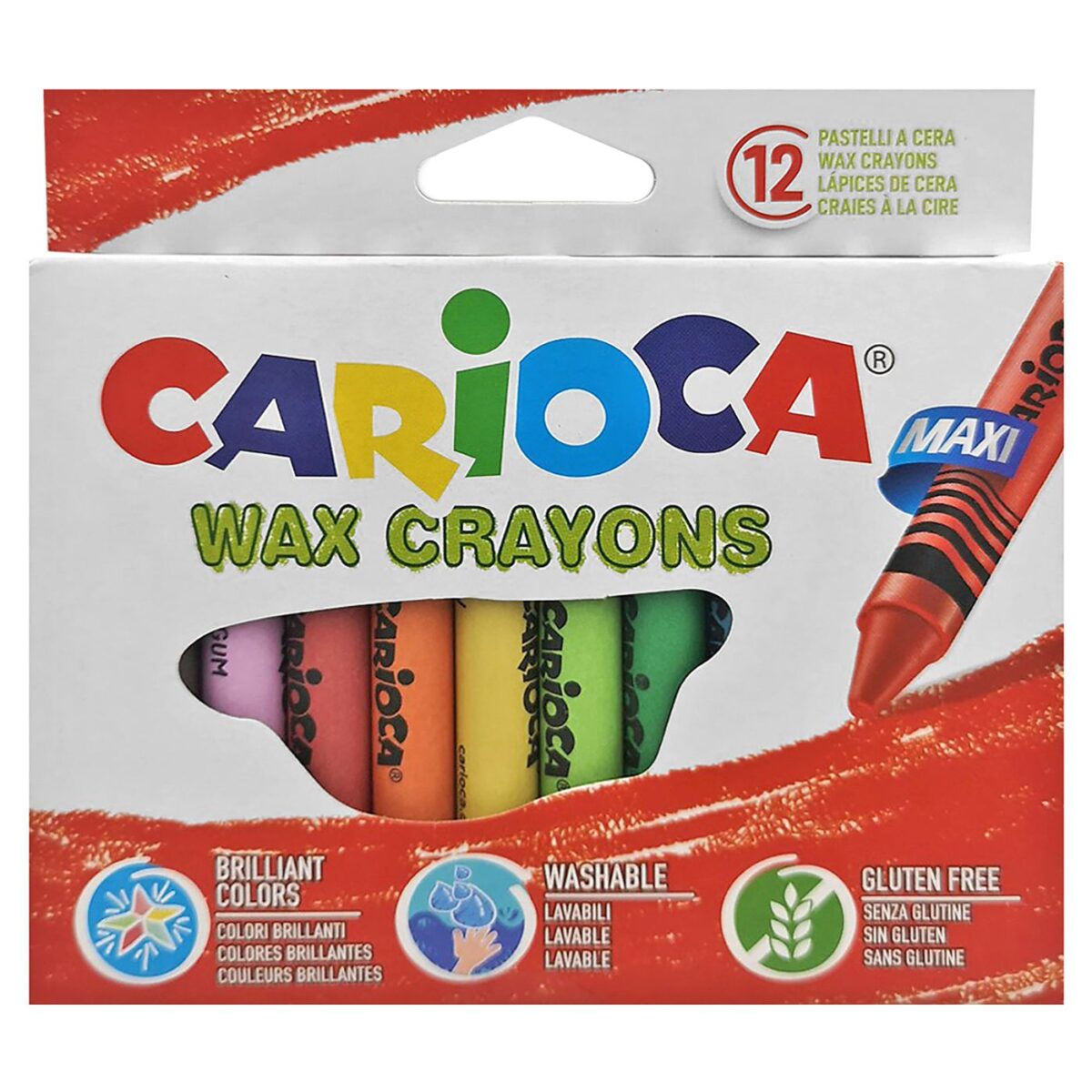 ΚΗΡΟΜΠΟΓΙΕΣ ΓΙΓΑΣ CARIOCA ΣΕΤ=12ΧΡΩΜΑΤΑ  Carioca 42369-ΣΕΤ(12) - Image 1