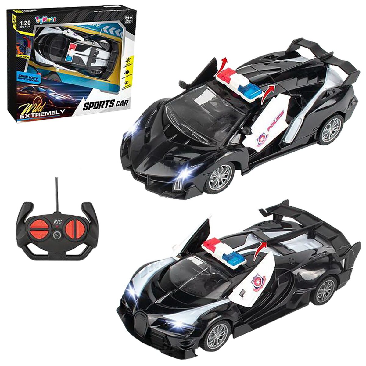 ΤΗΛΕΚΑΤΕΥΘΥΝΟΜΕΝΟ 1:20 SUPERCAR POLICE 27x23x8cm ToyMarkt 88816-ΤΕΜ(1) - Image 1