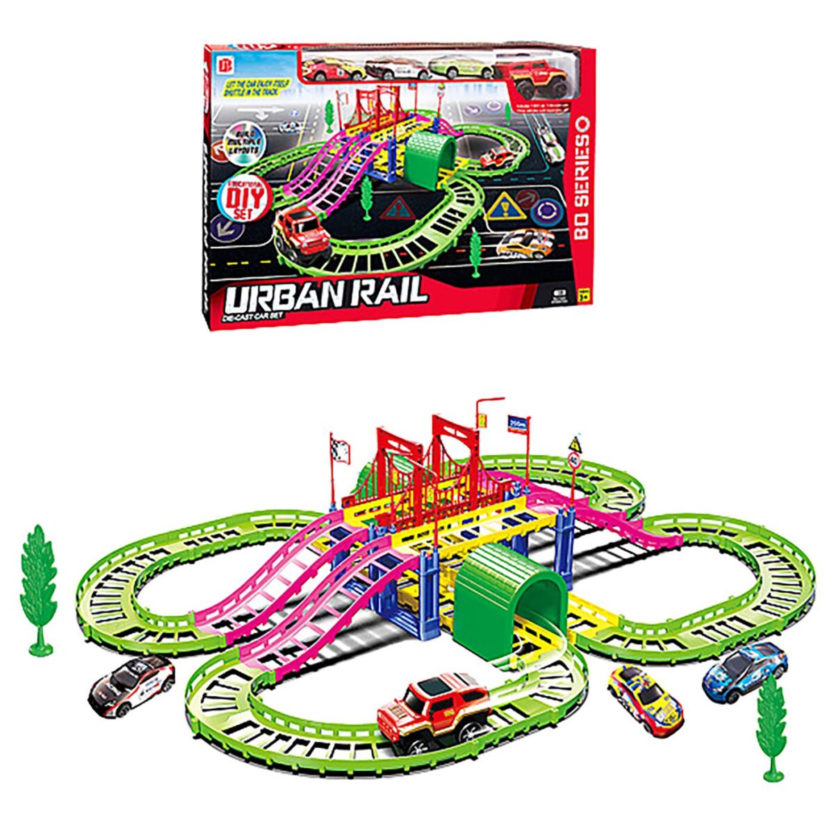 Αυτοκινητόδρομος με γέφυρα urban rail 43x28x7cm ToyMarkt 88866-ΤΕΜ(1) - Image 1