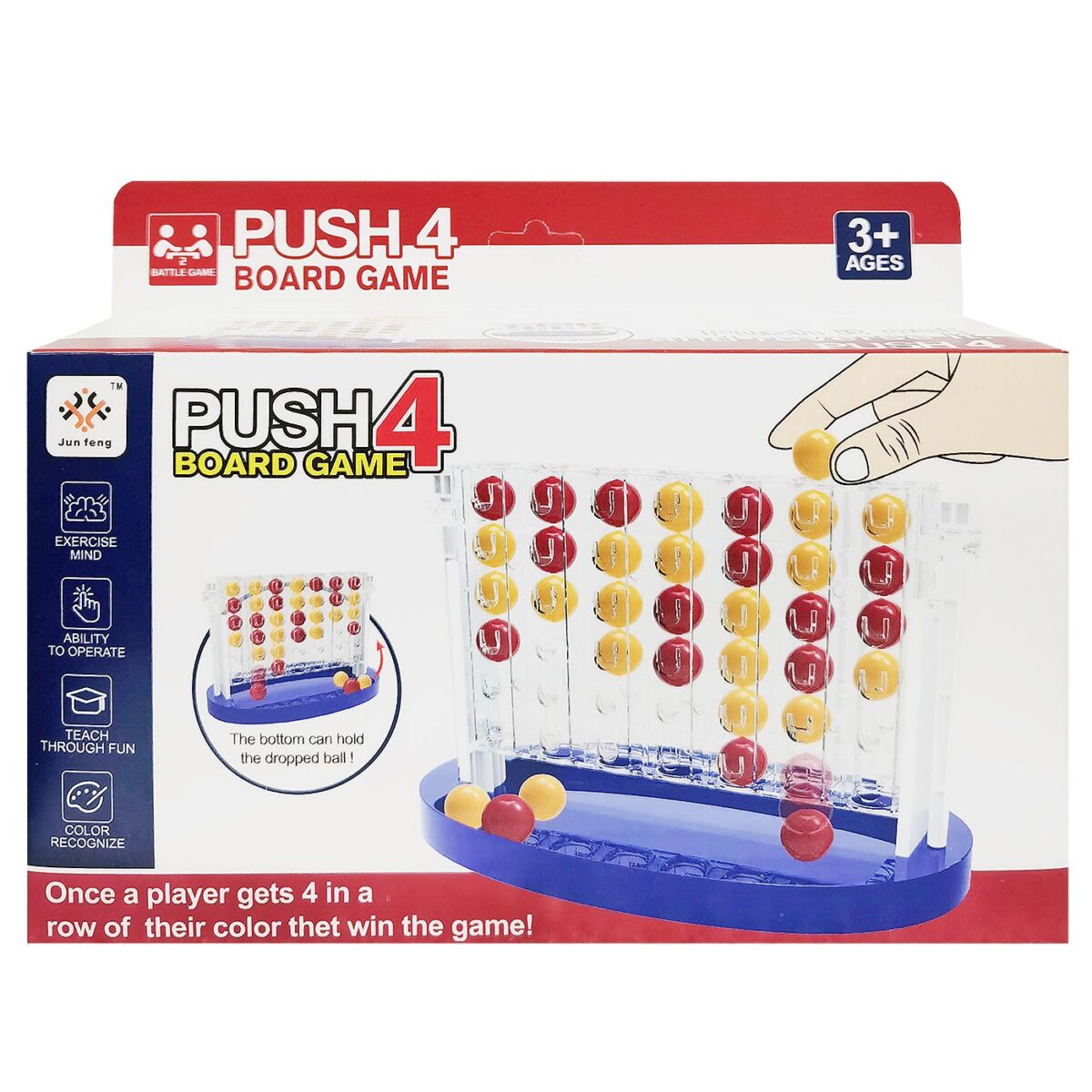 PUSH 4 ON BOARD GAME 25x18x8cm ToyMarkt 891884-ΤΕΜ(1) - Image 1